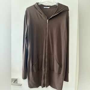 Brown Zip-Up Hoodie